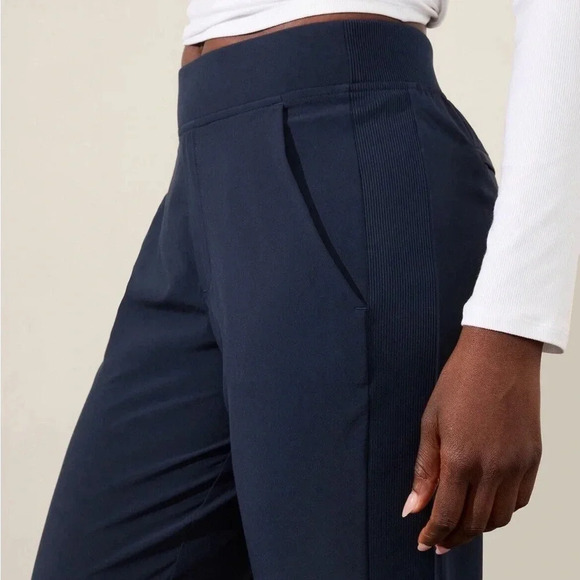 Athleta Pants Navy Blue Brooklyn Ankle Casual Activewear Pull On 14 Tall 198671 - Picture 3 of 16